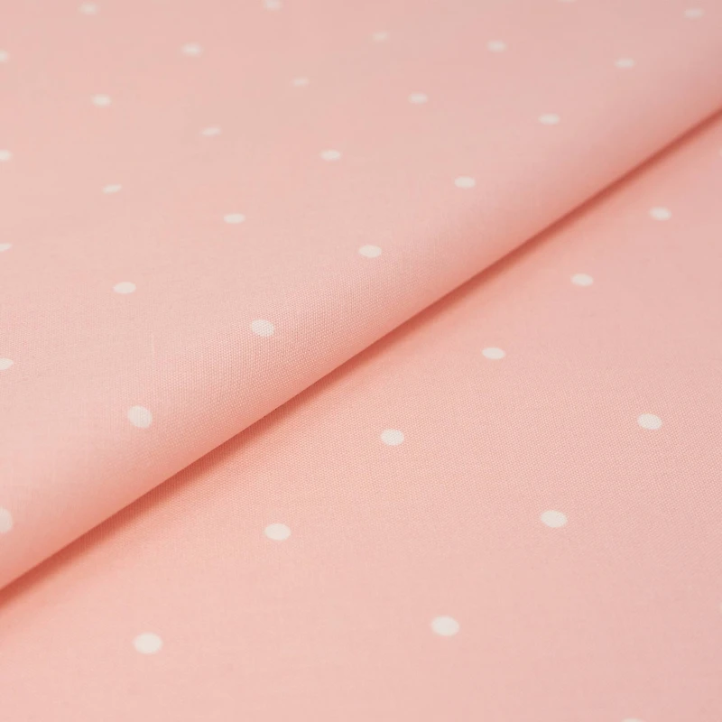 SINGER® Pink Polka Dot Cotton Fabric
