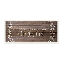 Stupell Industries Together They Built Love Wood Pattern Vines Worded Phrase Wood Wall Plaque