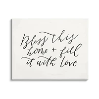 Stupell Industries Bless This Home with Love Family Canvas Wall Art