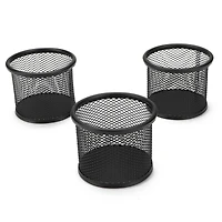 Mind Reader 3 Pack Black Mesh Paper Clip Holder
