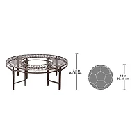 Design Toscano 47" Gothic Roundabout Steel Garden Bench