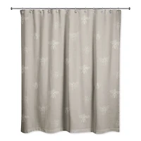 Delicate Bee Fabric Shower Curtain