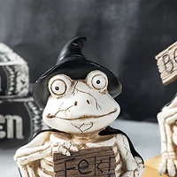 Glitzhome® 7"H Halloween Resin Skeleton Frogs Table Decor Set
