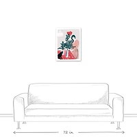 Lady with Plants Canvas Wall Art