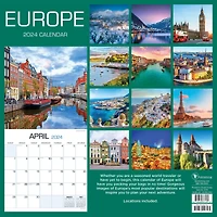 TF Publishing 2024 Europe Wall Calendar