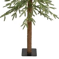 6ft. Pre-Lit Medium Alpine Artificial Christmas Tree, Clear LED Lights