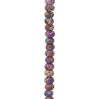 12 Pack:  Amethyst Serpentine Rondelle Beads, 6mm by Bead Landing™