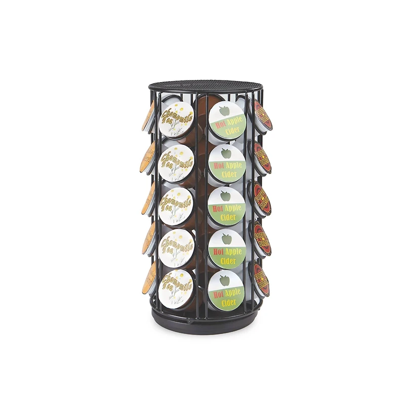 Mind Reader 35 Capacity Rotating Black Metal Carousel Coffee Pod Holder