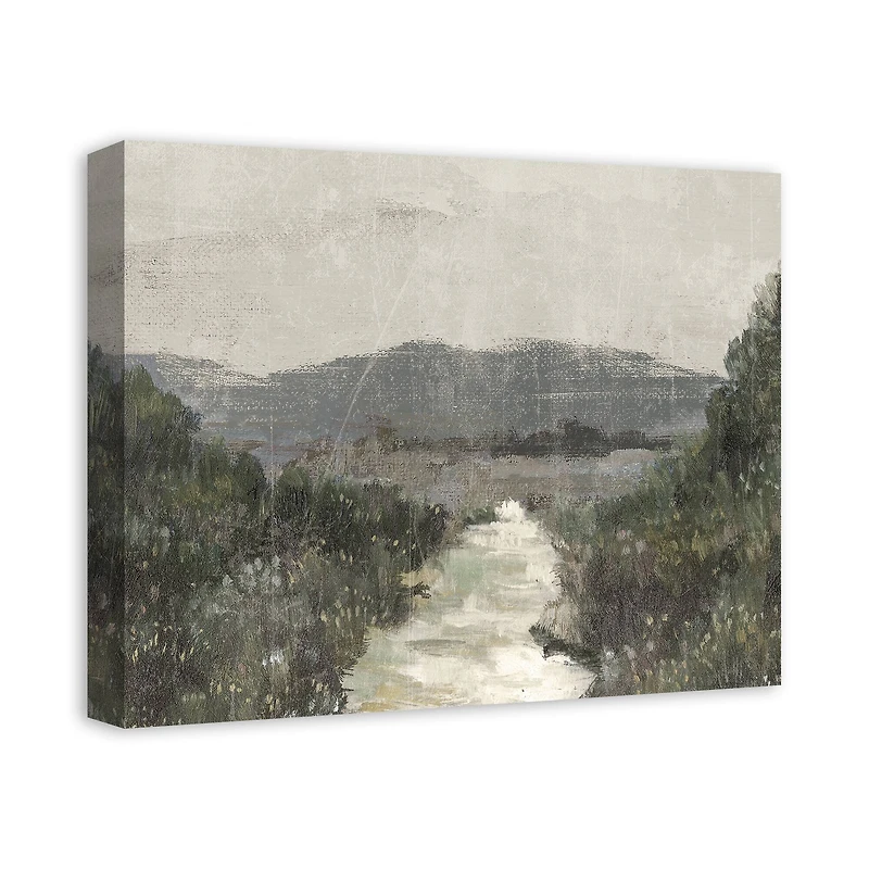 Moody Green Landscape 20" x 16" Canvas Wall Art