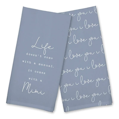 Life Comes with a Mimi Cotton Twill Tea Towel Set