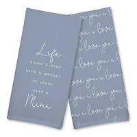 Life Comes with a Mimi Cotton Twill Tea Towel Set