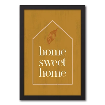 Home Sweet Home Black Framed Canvas Wall Art