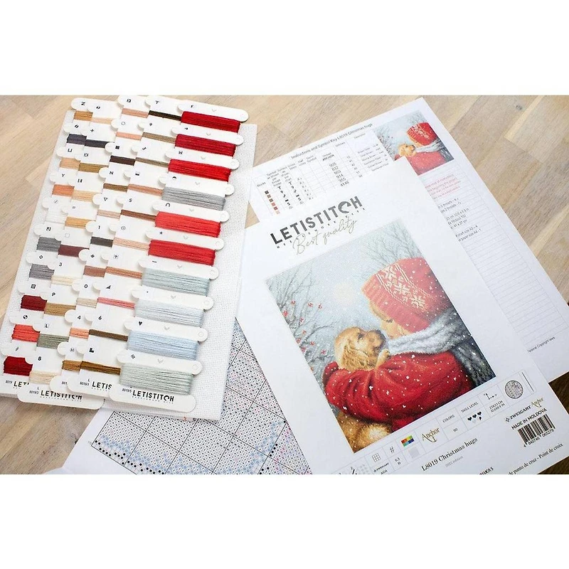Letistitch Christmas Hugs Counted Cross Stitch Kit
