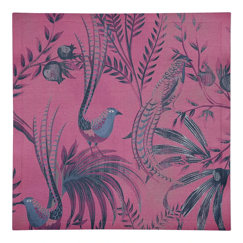 Peacock Pattern 10" x 10" Cotton Twill Napkin