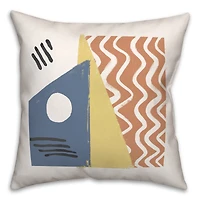 Geometric Fun Shapes 18" x 18" Throw Pillow