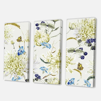 Designart - Vintage Yellow Chrysanthemus II