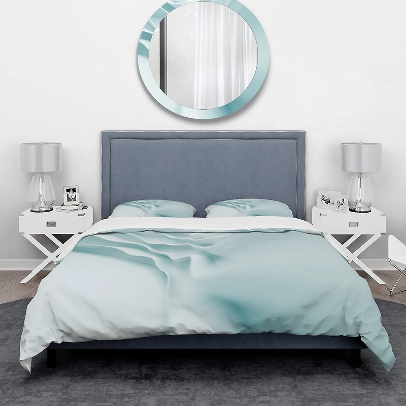 Designart '3D Light Blue Abstract Architecture' Modern & Contemporary Bedding Set