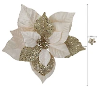 9.5" Poinsettia Clip Floral Accent by Ashland