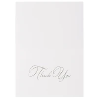 JAM Paper Thank You Card Set with Silver Script