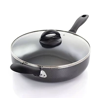 Oster Clairborne 10.25" Charcoal Gray Aluminum Sauté Pan with Lid
