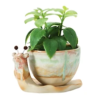 Hello Honey® Stoneware Snail Planter Set