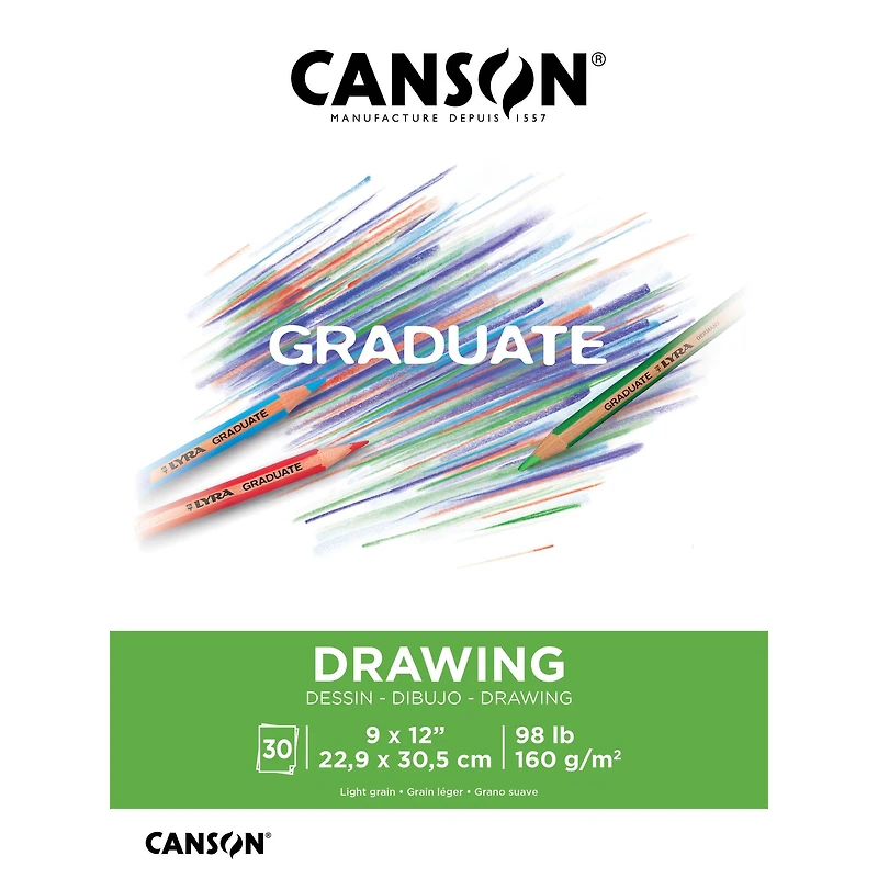 Canson® Graduate Foldover Drawing Pad, 9" x 12"