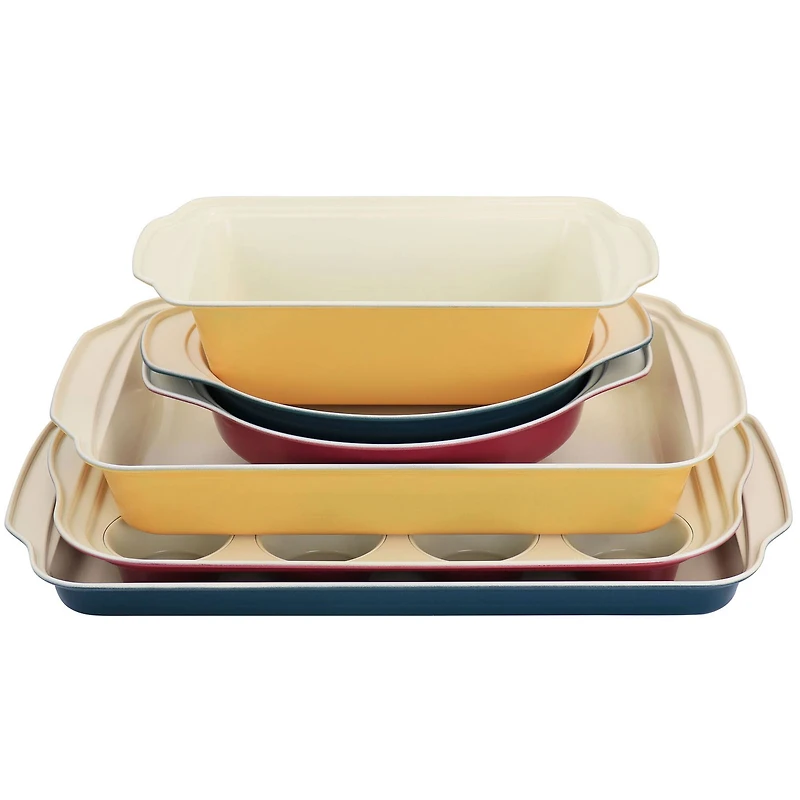 Spice by Tia Mowry Savory Saffron Ceramic Nonstick Bakeware Set