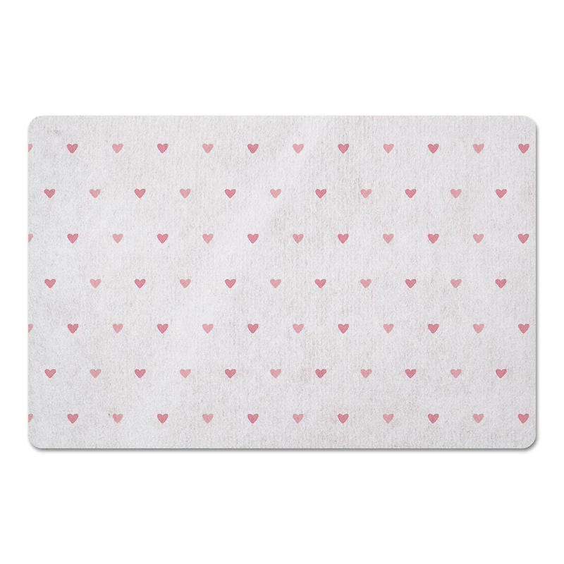 Simple Heart Pattern 27" x 18" Floor Mat