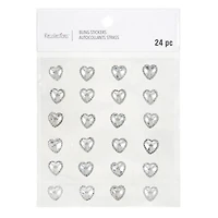 12 Packs: 24 ct. (288 total) Clear Rhinestone Heart Stickers by Recollections™