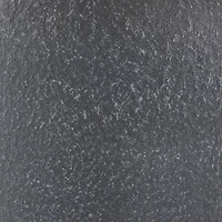 15" Black Ceramic Whitewashed Textured Vase