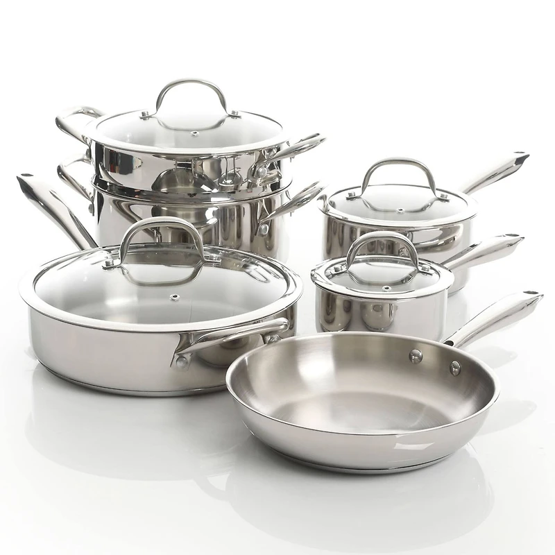 Kenmore® Elite Devon 10-Piece Heavy Gauge Stainless Steel Cookware Set
