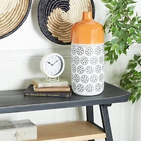 White Stoneware Transitional Vase, 20" x 12" x 10"