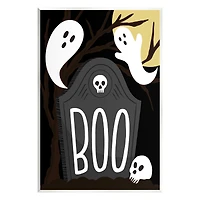 Stupell Industries Boo Haunted Night Gravestone Wall Plaque Art