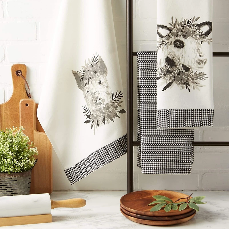 DII® Barn Animals Dishtowel, 3ct.