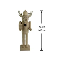 14" Reindeer with Gift DIY Pinewood Nutcracker by Make Market®