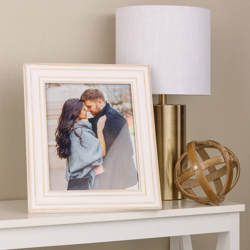 Expressions™ 8" x 10" White with Distressed Edges Frame by Studio Décor®