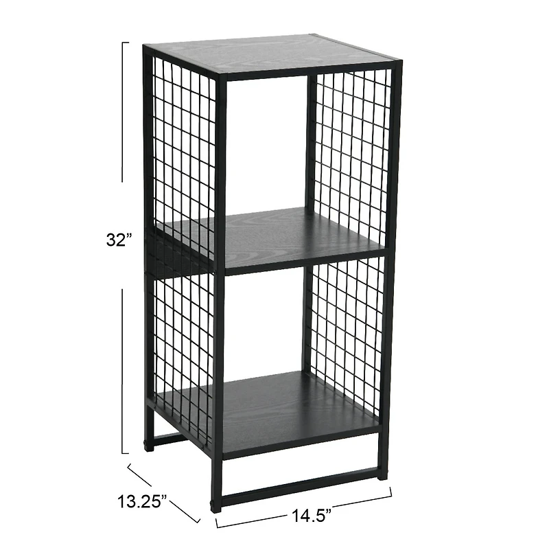 Household Essentials 28" Trellis 2 Compartment Storage Bookshelf