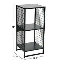 Household Essentials 28" Trellis 2 Compartment Storage Bookshelf