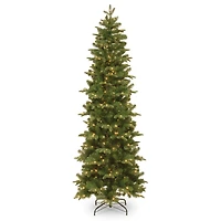 6.5ft. Pre-Lit Feel Real® Prescott Pencil Slim Artificial Christmas Tree, Clear Lights