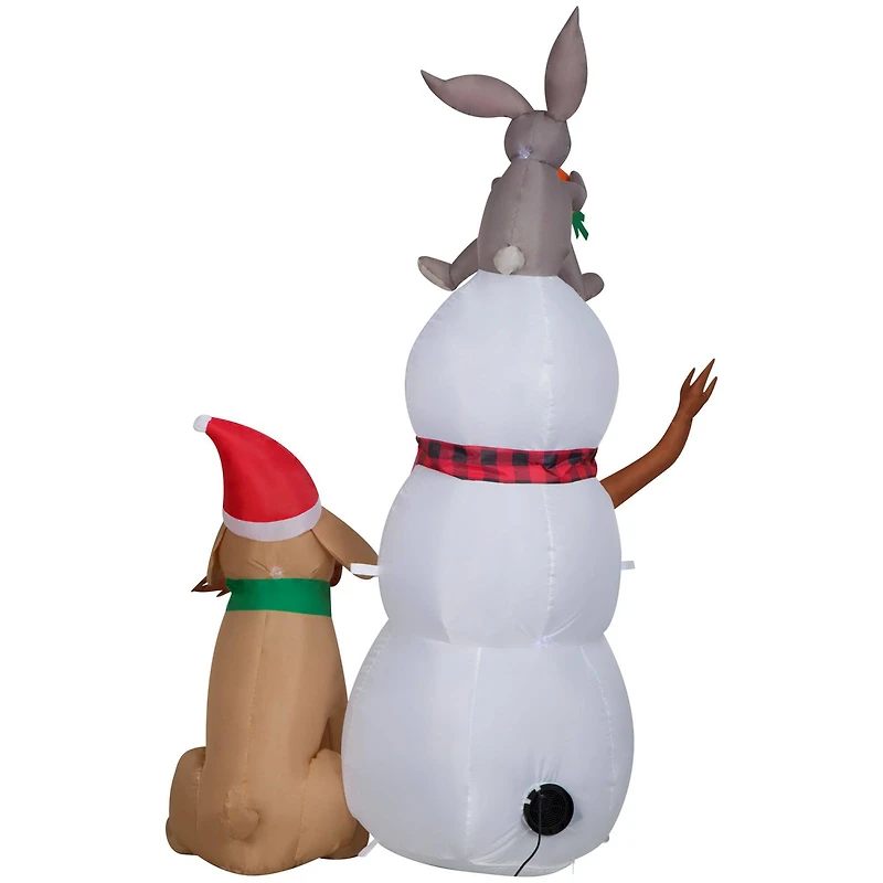 Airblown® 6ft. Christmas Inflatable Snowman with Bunny & Dog