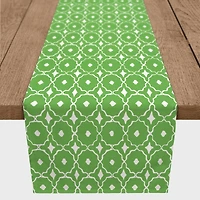 Green Abstract Geometrics Table Runner