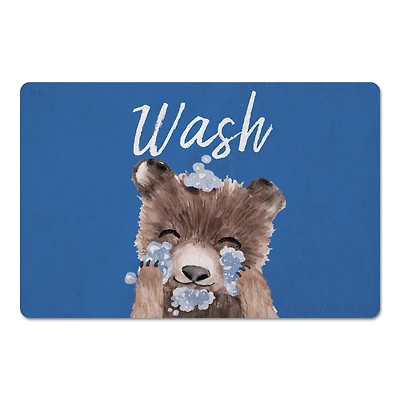 18" x 27" Bear Washing Face Floor Mat
