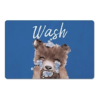 18" x 27" Bear Washing Face Floor Mat
