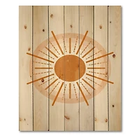 Designart - Minimal Orange Radiant Sun II