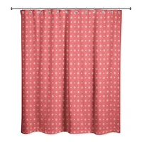 Red Snowflake Pattern Shower Curtain