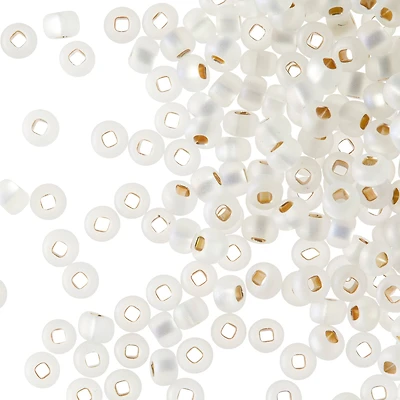 12 Pack: John Bead Crystal Silver Lined Matte Czech Glass Seed Beads, 6/0