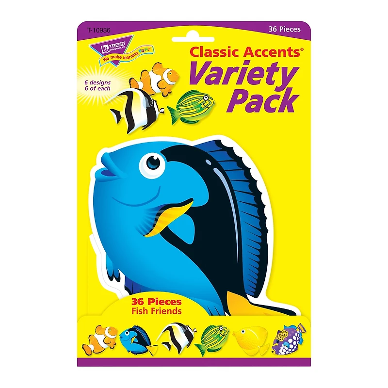 Trend Classic Accents® Fish Friends Variety Pack, 3 Packs of 36