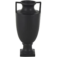 22" Black Ceramic Sleek Amphora Vase