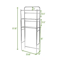Mind Reader Silver 3-Tier Over the Toilet Rack