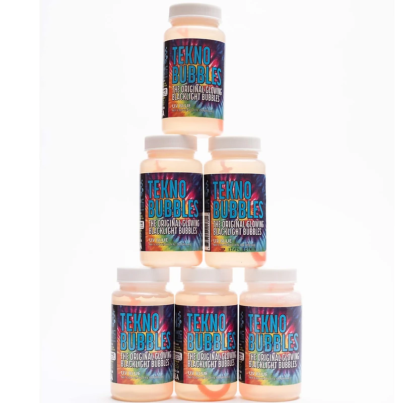 Atomic Bubbles 4oz. Blue Tekno Bubbles, 6ct.